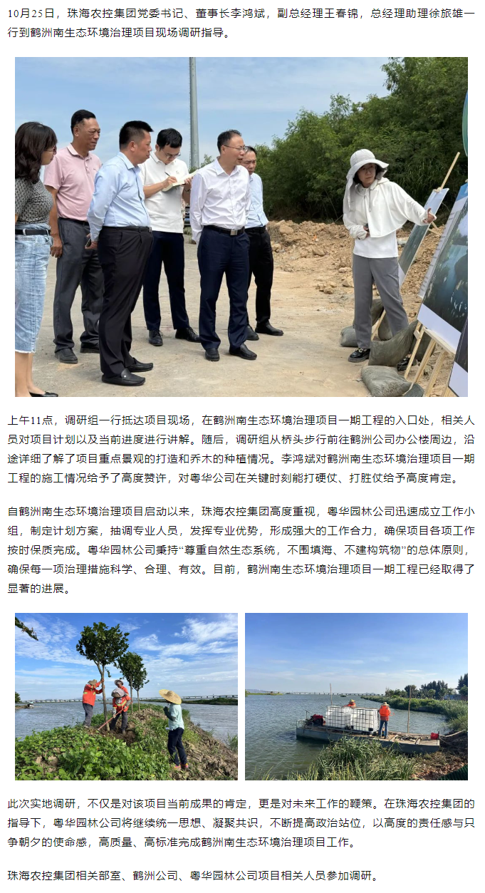 广发（中国）集团党委书记、董事长李鸿斌调研鹤洲南生态环境治理工作.png